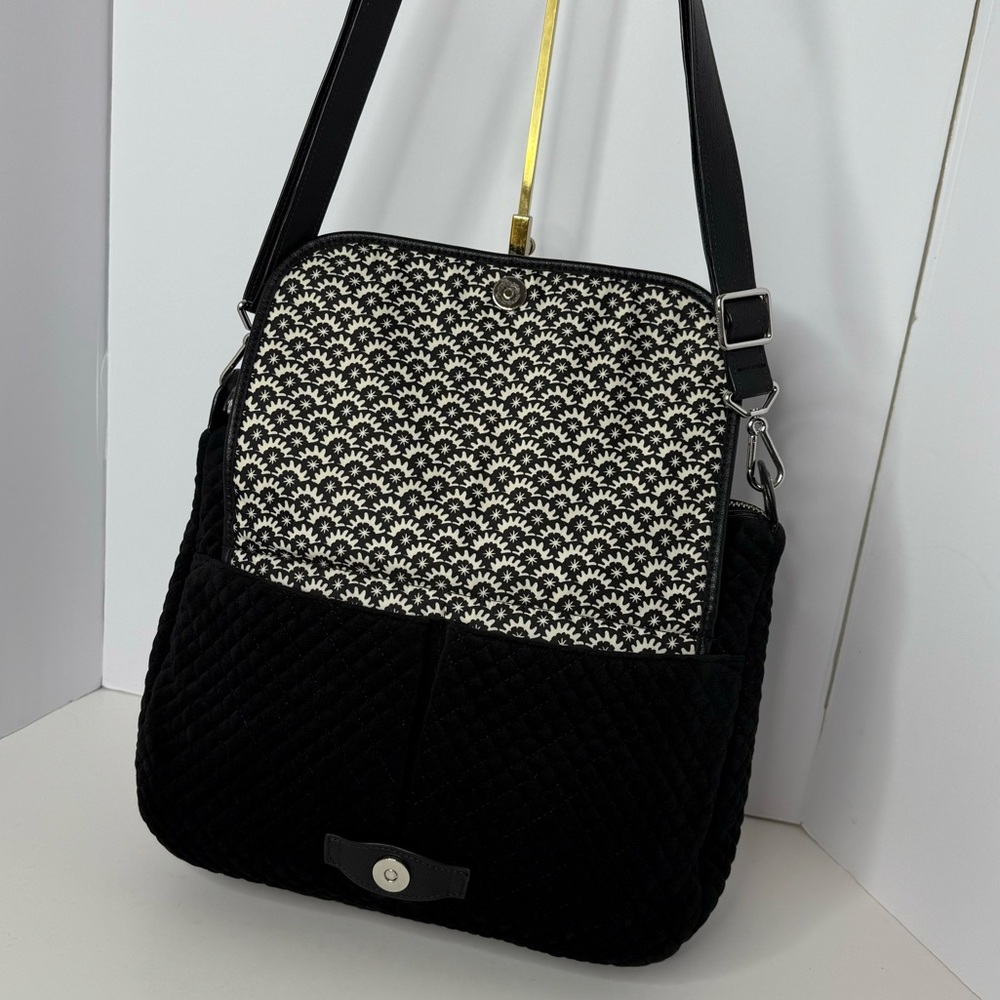 Vera Bradley Microfiber Hipster Crossbody Purse Black